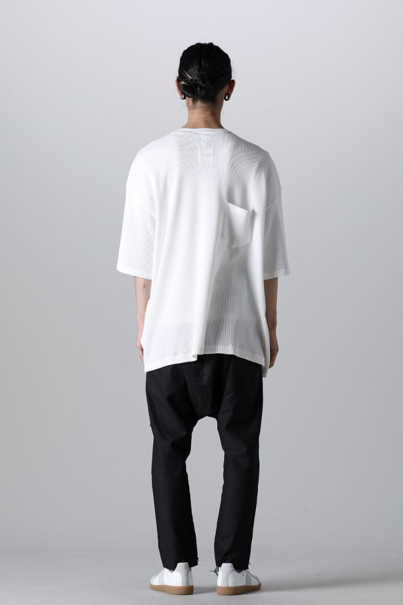 new two-way zip reverse oversized s/s t.(waffle)(solid)