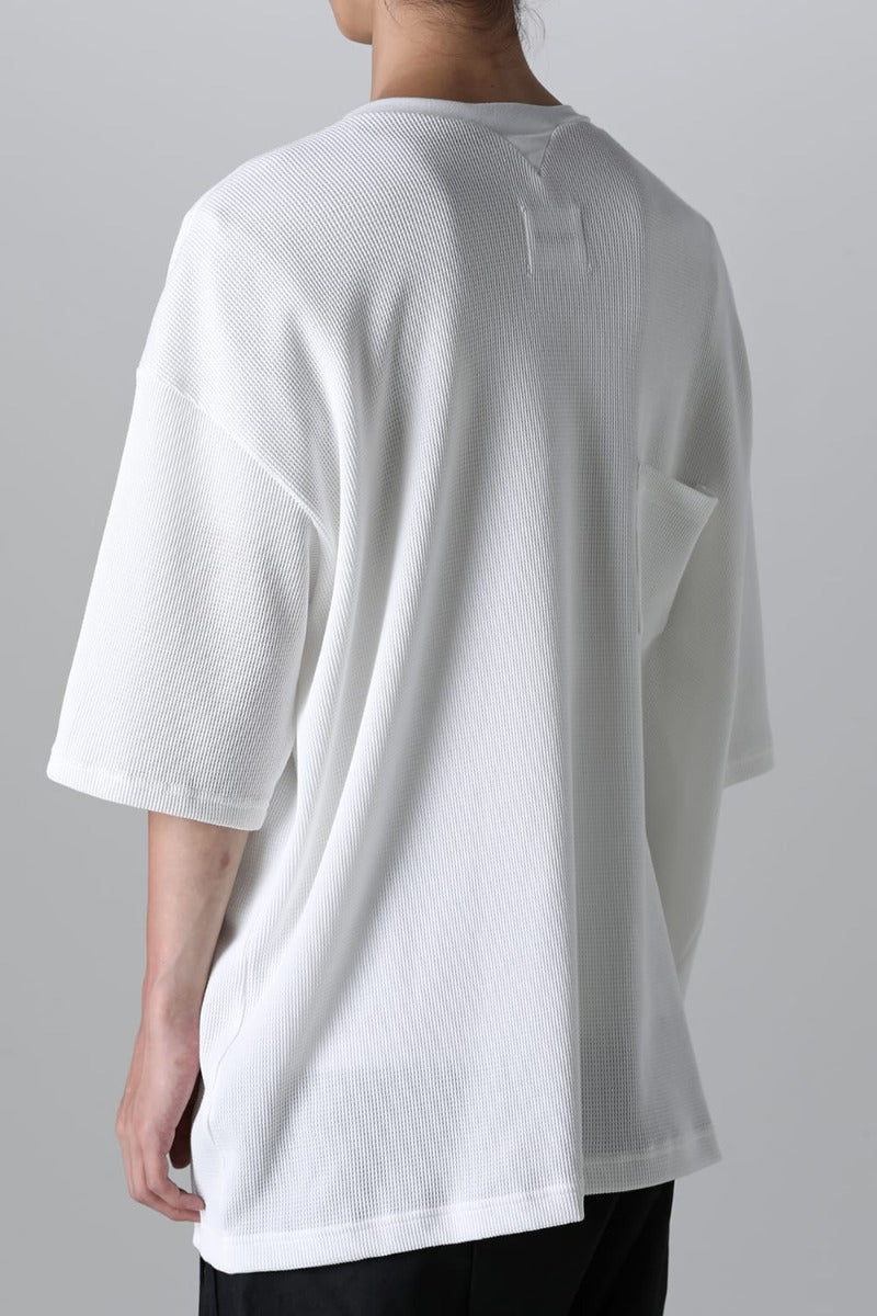 new two-way zip reverse oversized s/s t.(waffle)(solid)
