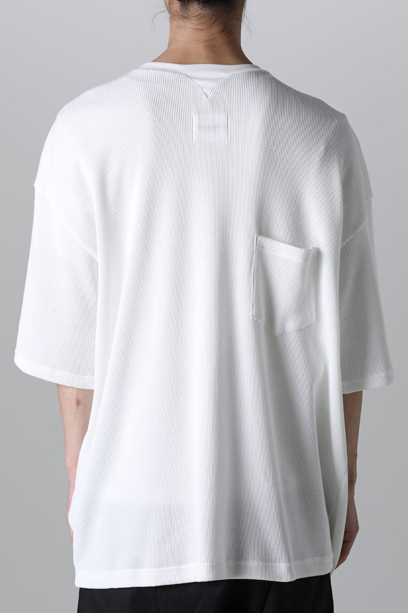 new two-way zip reverse oversized s/s t.(waffle)(solid)