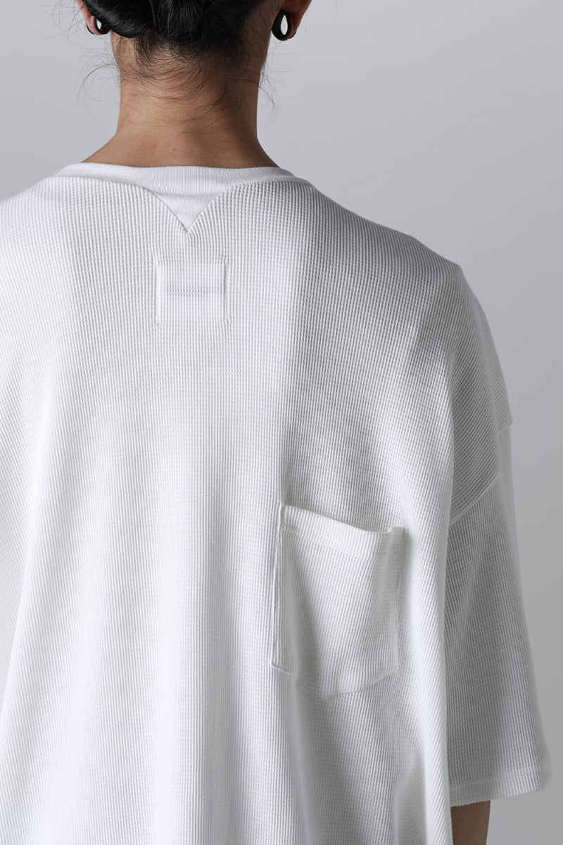 new two-way zip reverse oversized s/s t.(waffle)(solid)