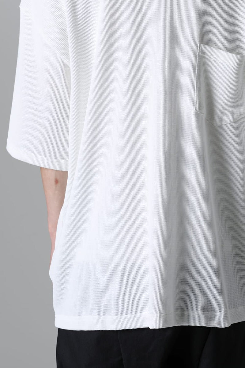 new two-way zip reverse oversized s/s t.(waffle)(solid)