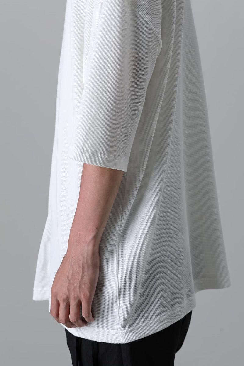 new two-way zip reverse oversized s/s t.(waffle)(solid)