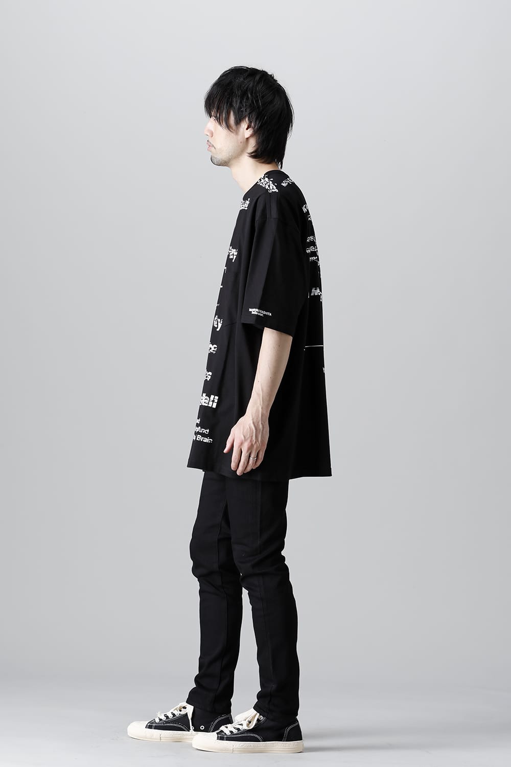 oversized s/s t. (pause≒play) Black