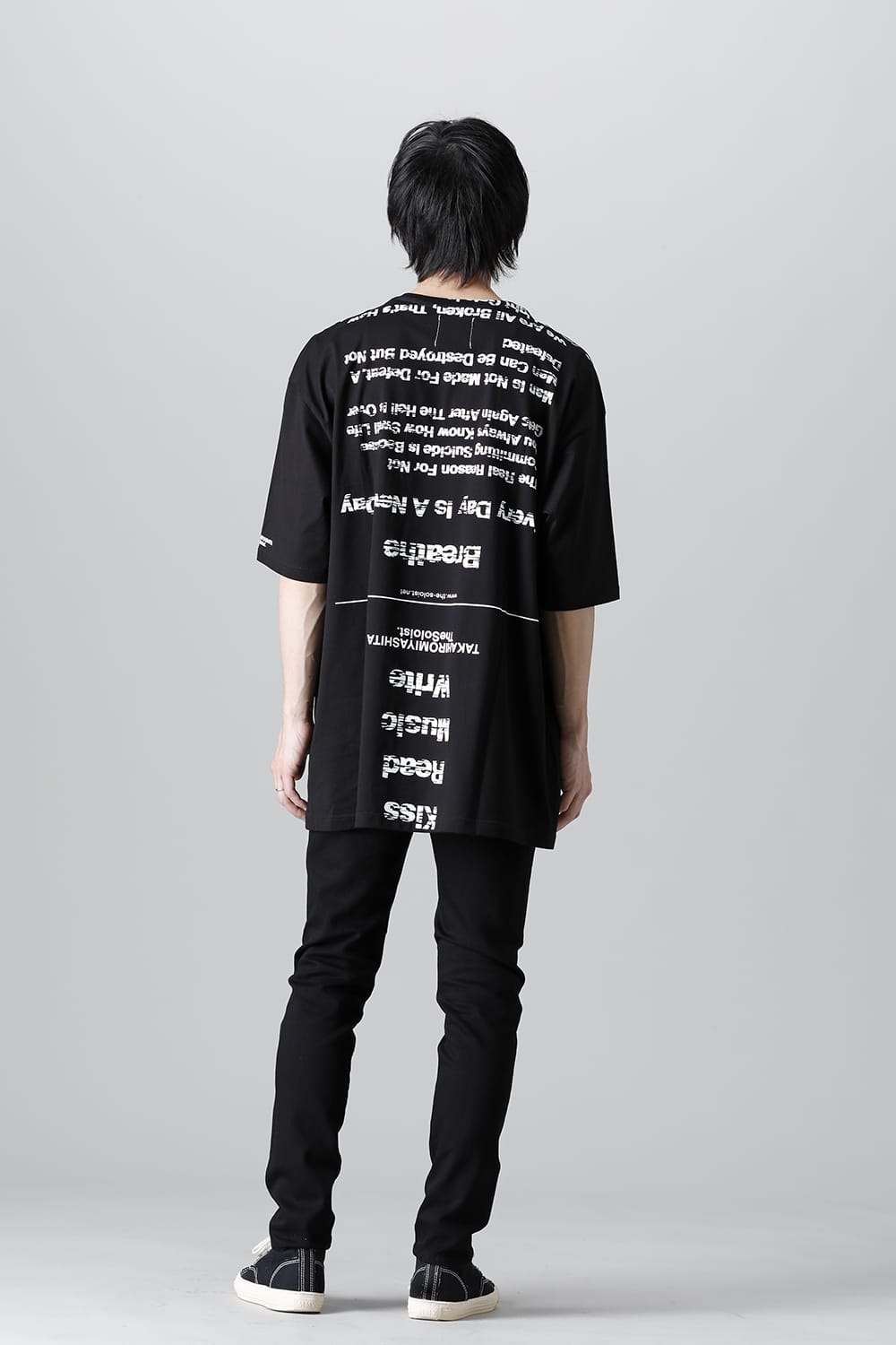 oversized s/s t. (pause≒play) Black