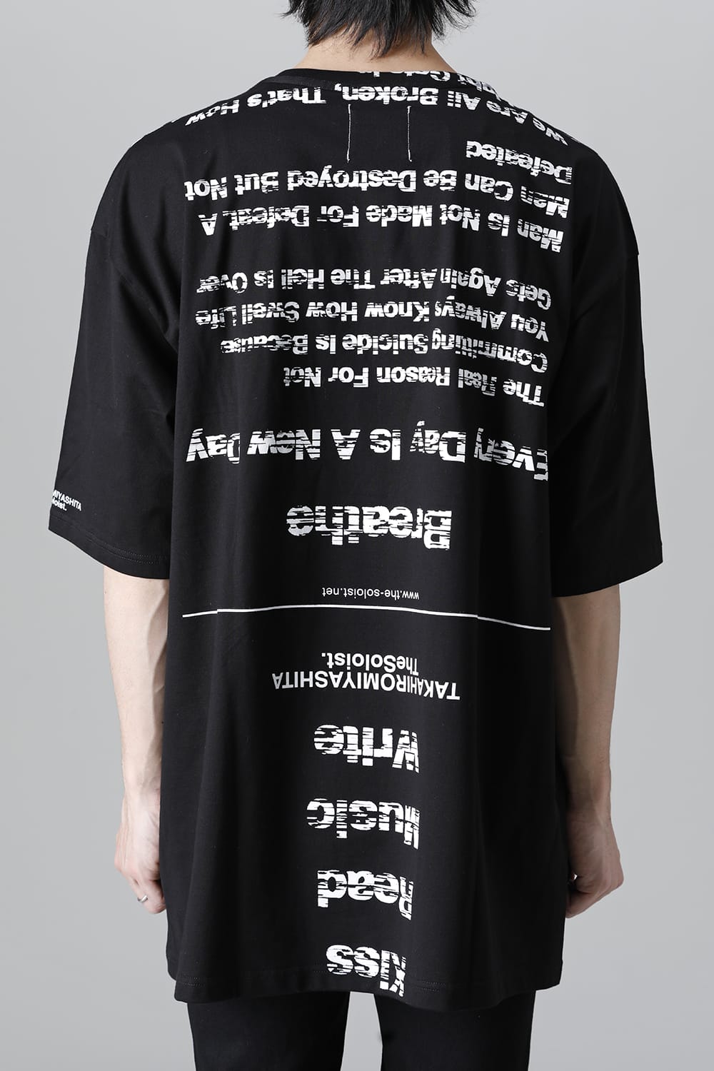 oversized s/s t. (pause≒play) Black