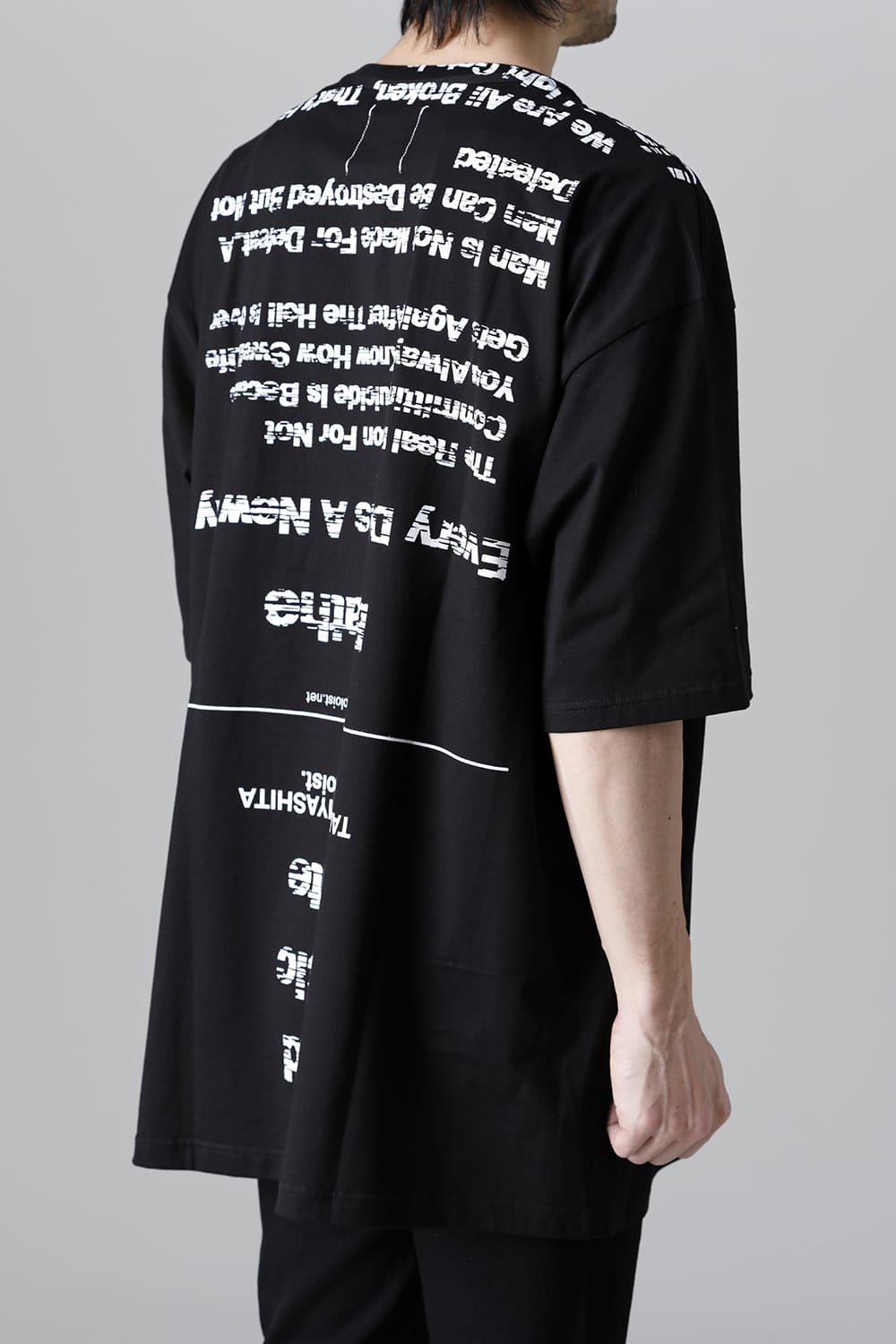 oversized s/s t. (pause≒play) Black