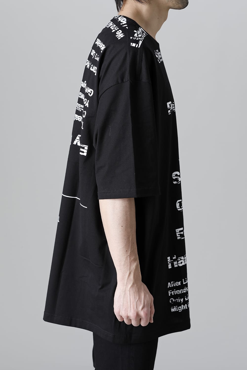 oversized s/s t. (pause≒play) Black