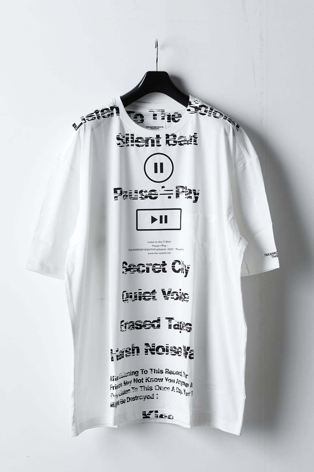 oversized s/s t. (pause≒play) White