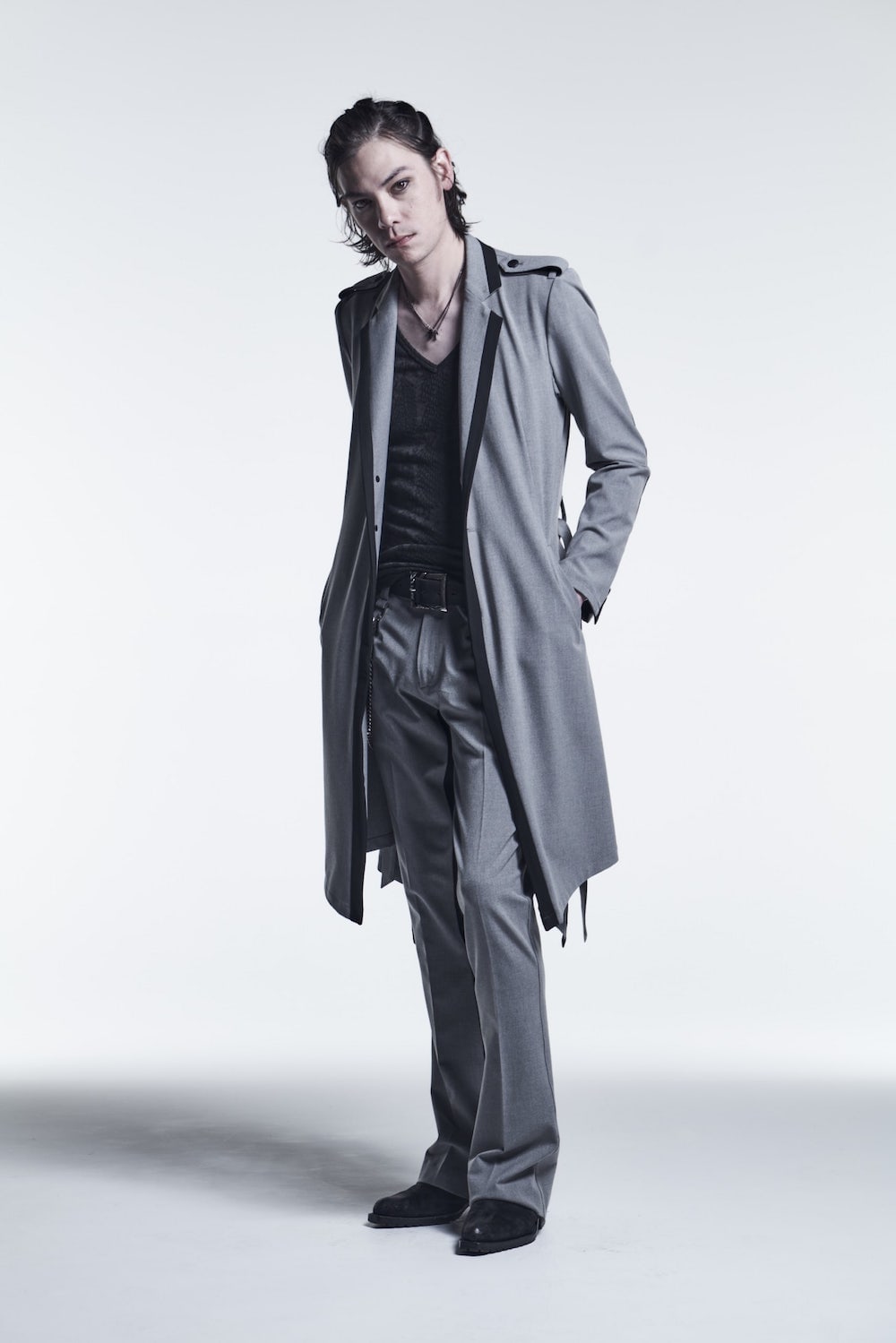 Triming Flare Jacket Grey