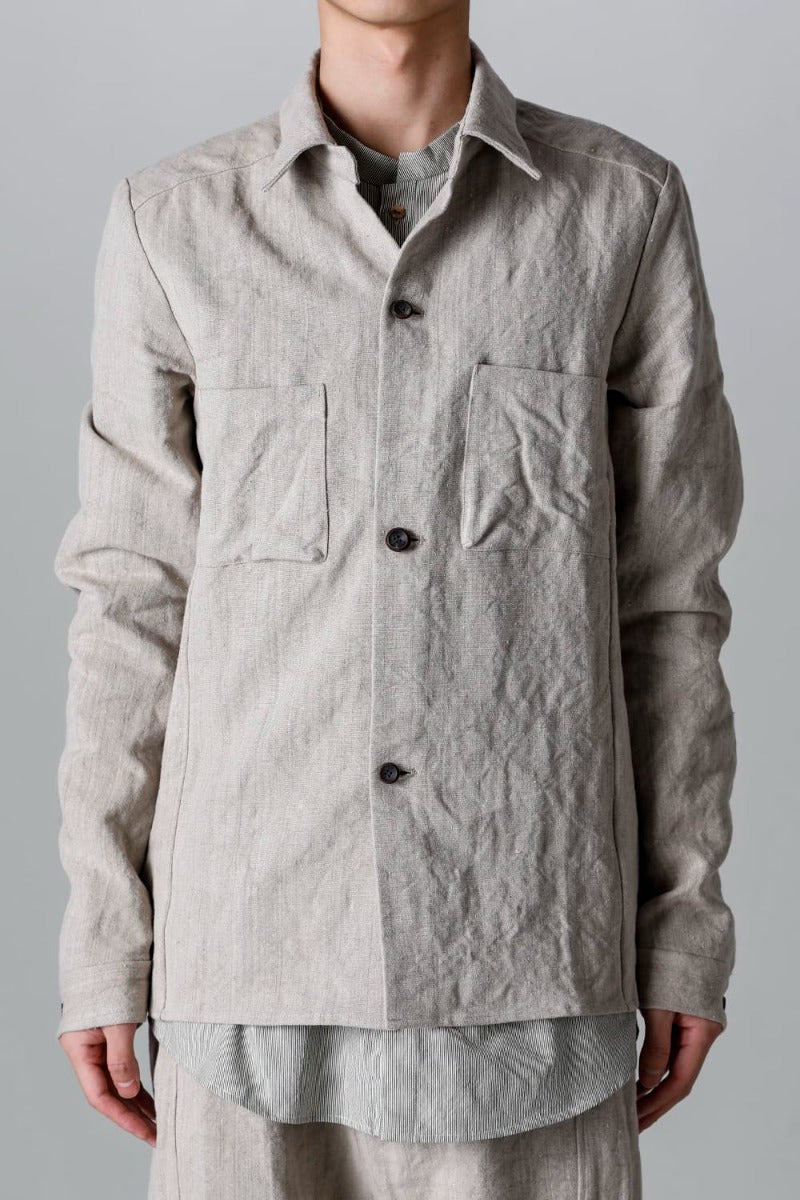 Heavy Canvas Linen Shirts Jacket