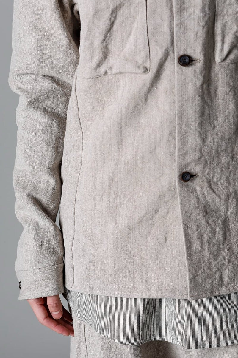 Heavy Canvas Linen Shirts Jacket