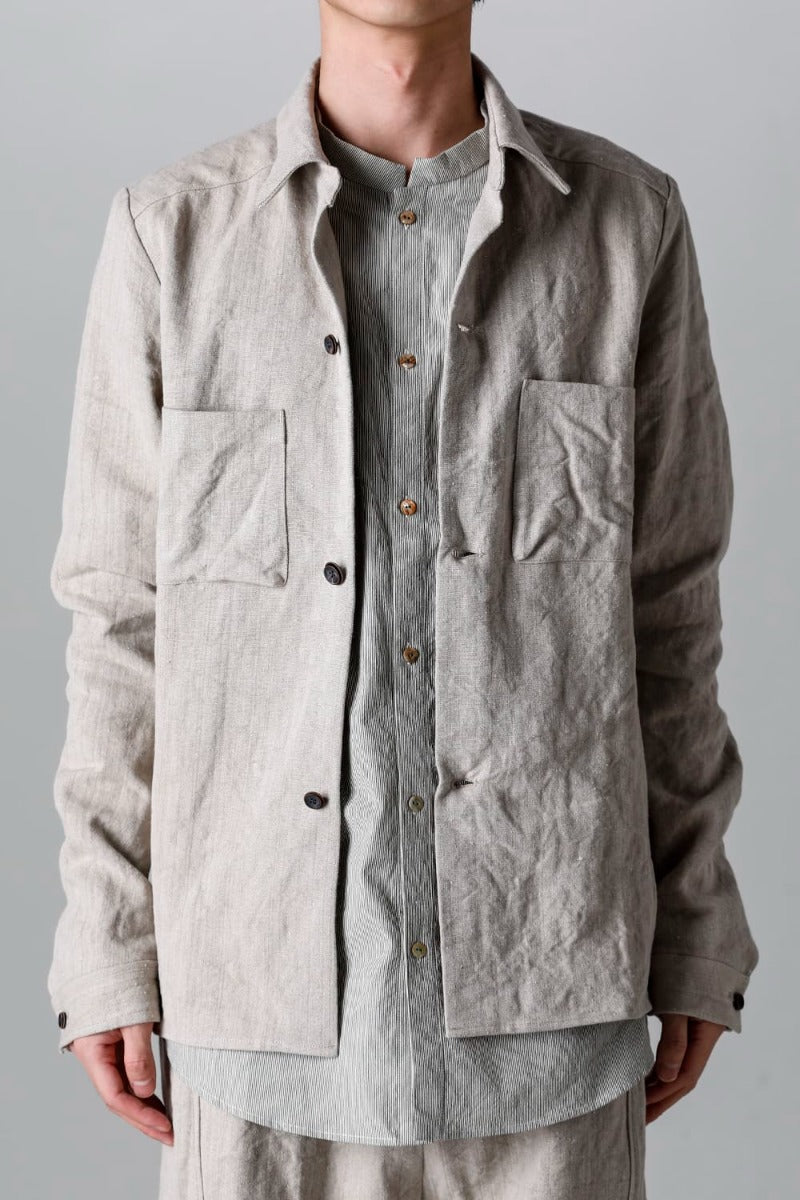 Heavy Canvas Linen Shirts Jacket