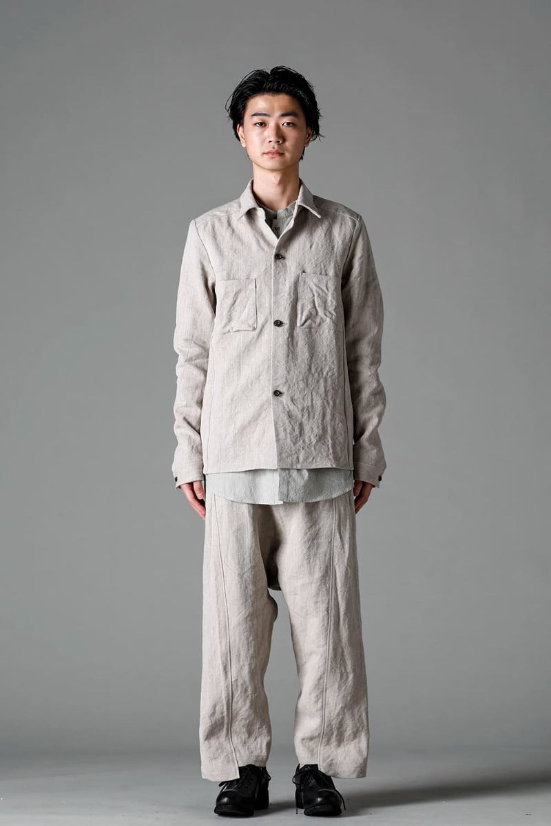 Heavy Canvas Linen Shirts Jacket