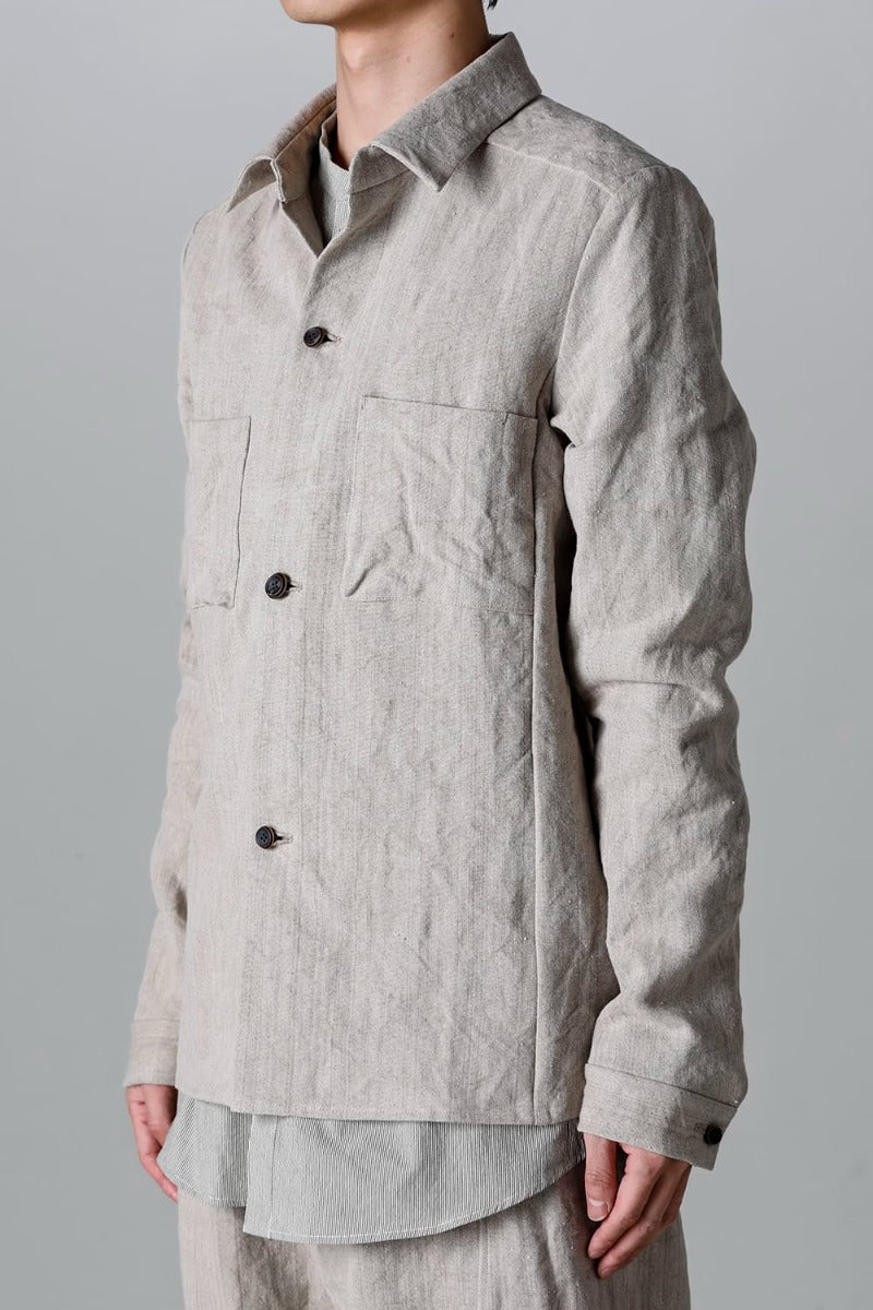 Heavy Canvas Linen Shirts Jacket