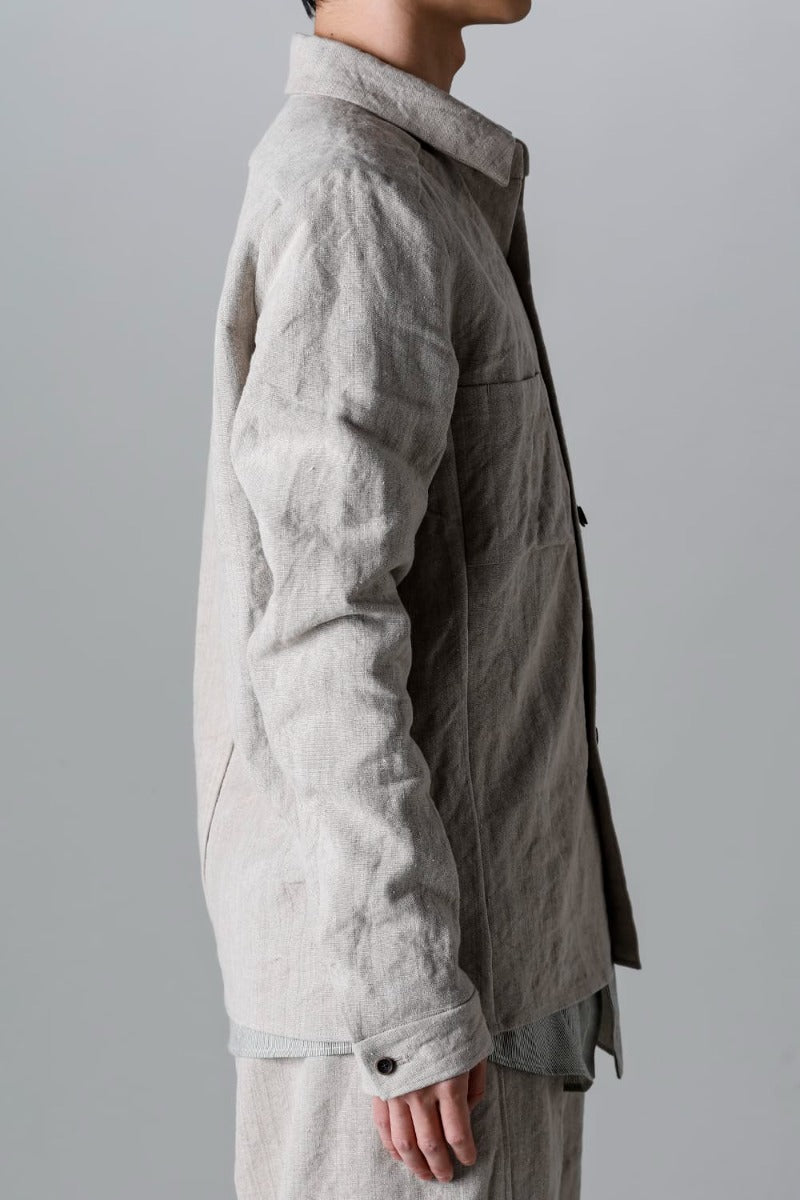Heavy Canvas Linen Shirts Jacket
