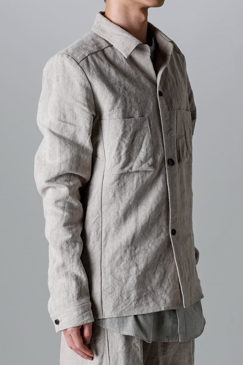 Heavy Canvas Linen Shirts Jacket