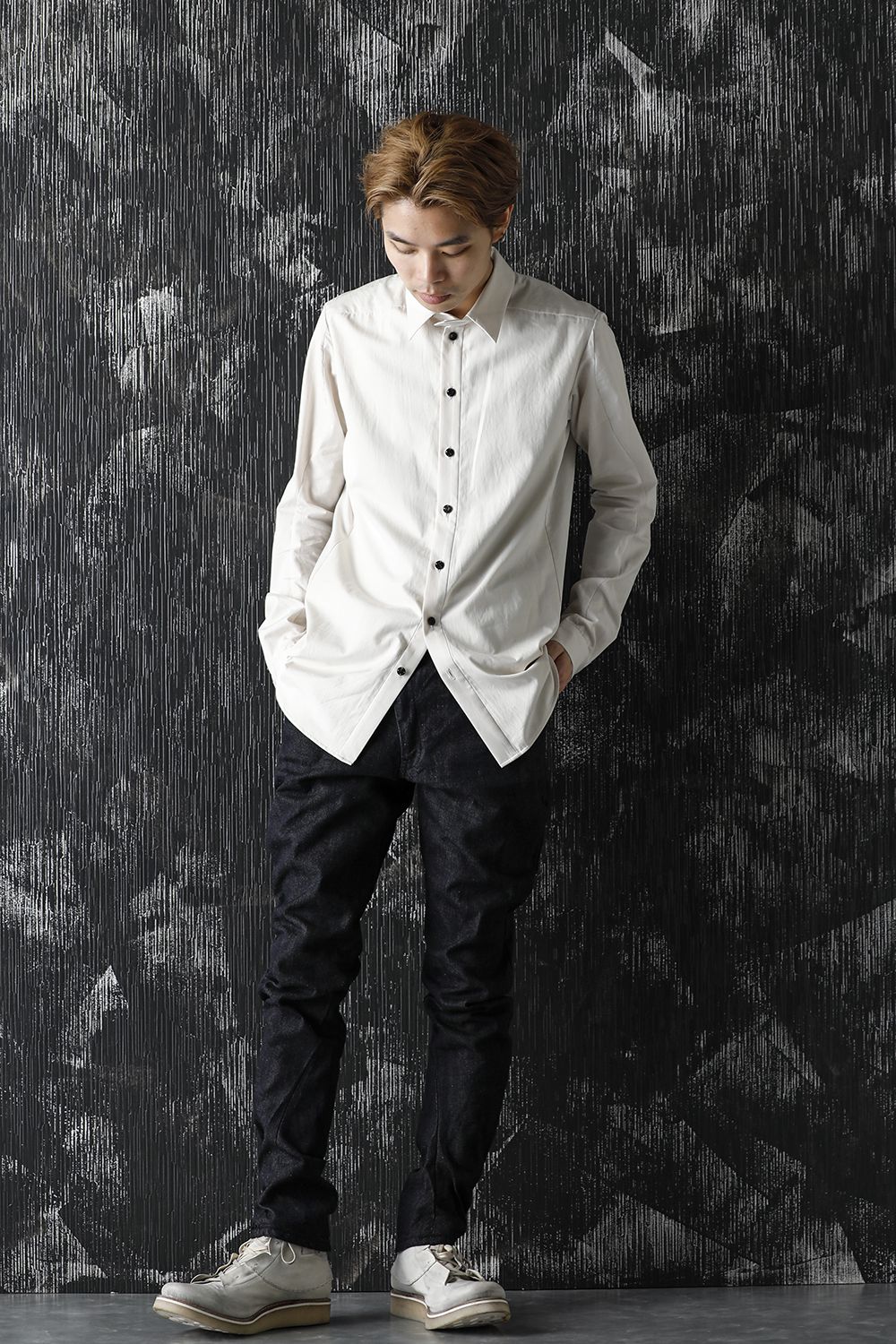 Shirt 120/2 egyptian cotton ( FINX ) White Gray