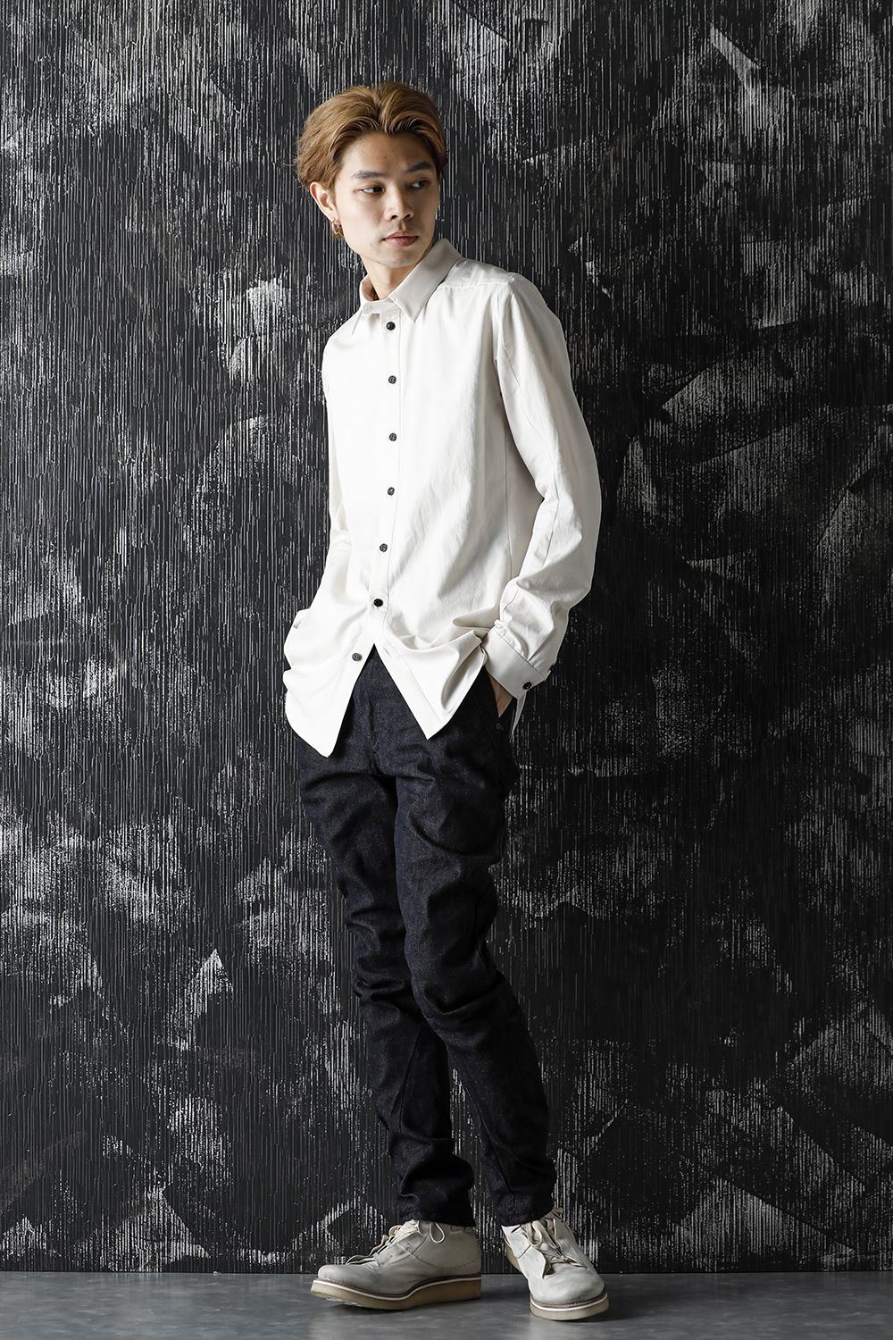 Shirt 120/2 egyptian cotton ( FINX ) White Gray