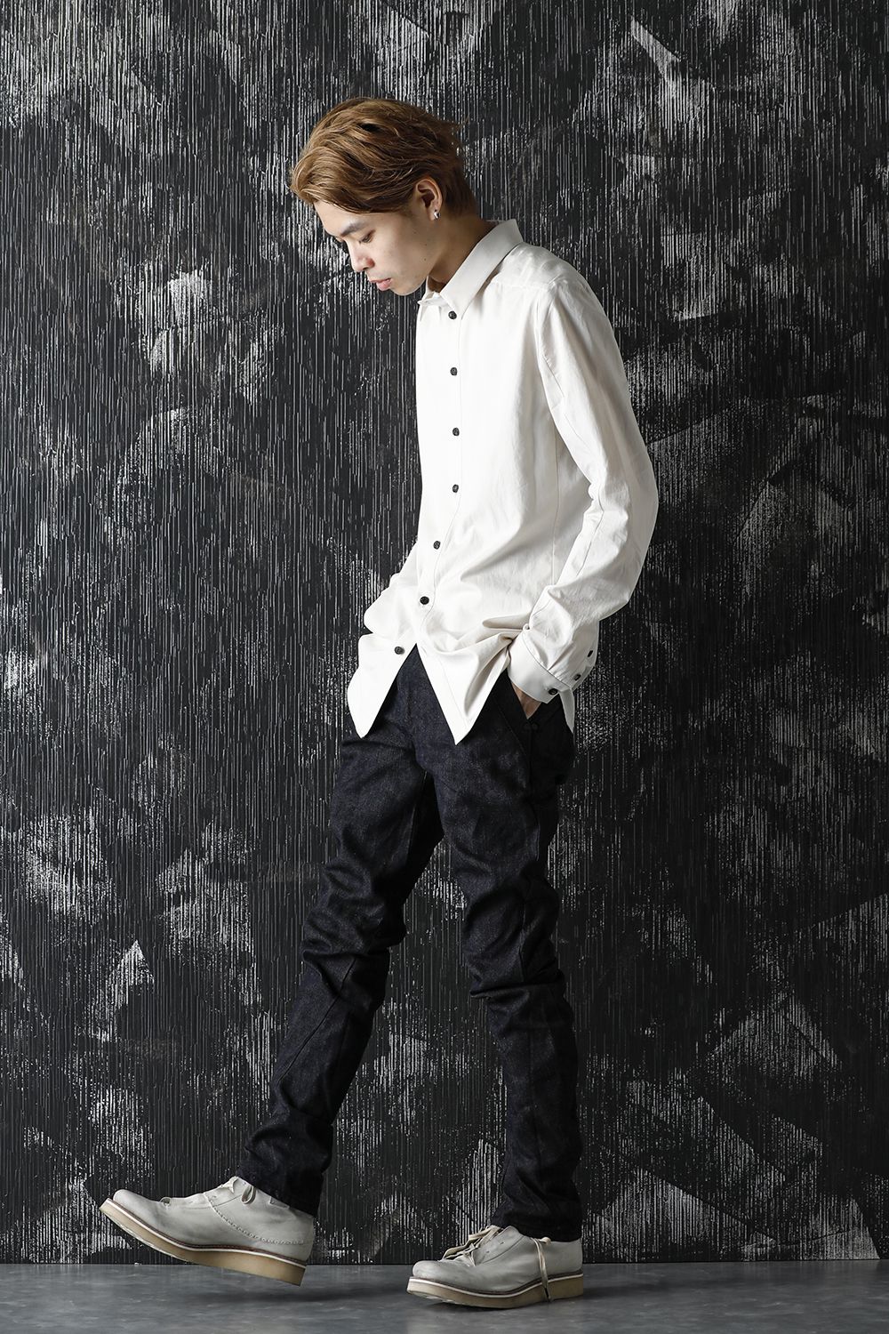 Shirt 120/2 egyptian cotton ( FINX ) White Gray