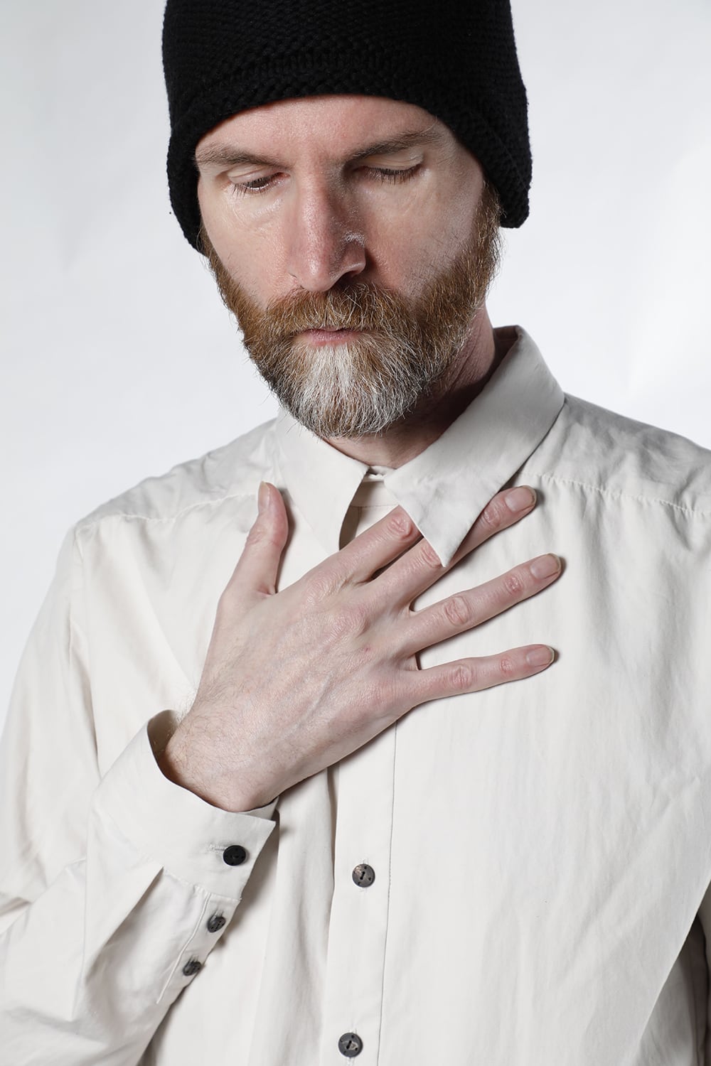 Shirt 120/2 egyptian cotton ( FINX ) White Gray