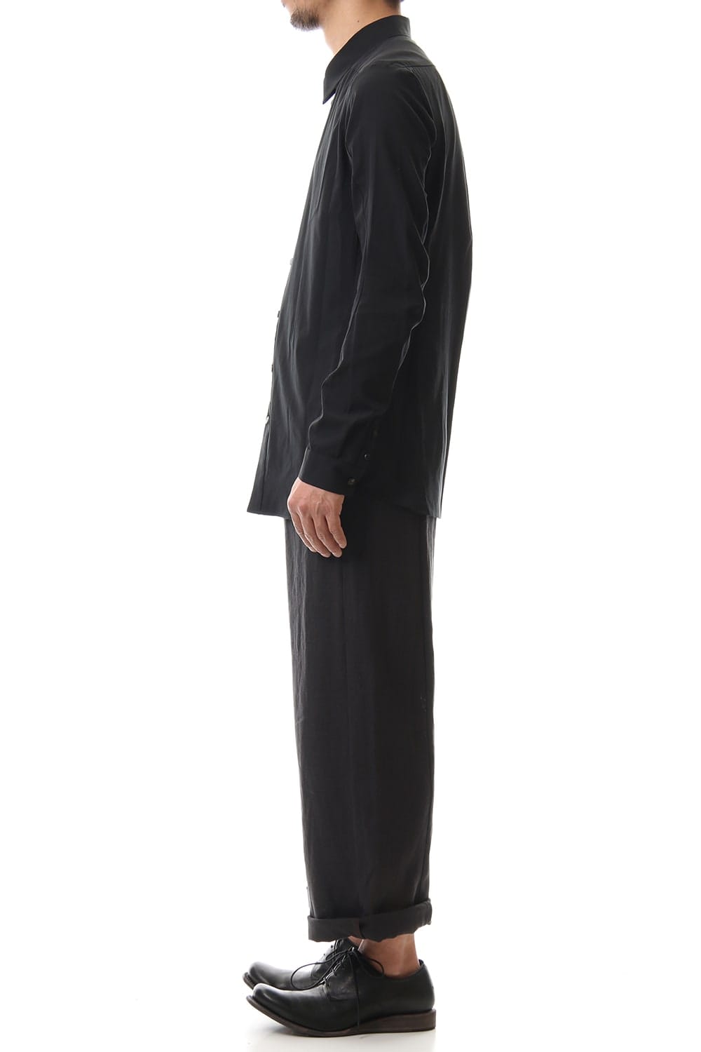 Shirt Silk cotton sandblast Black