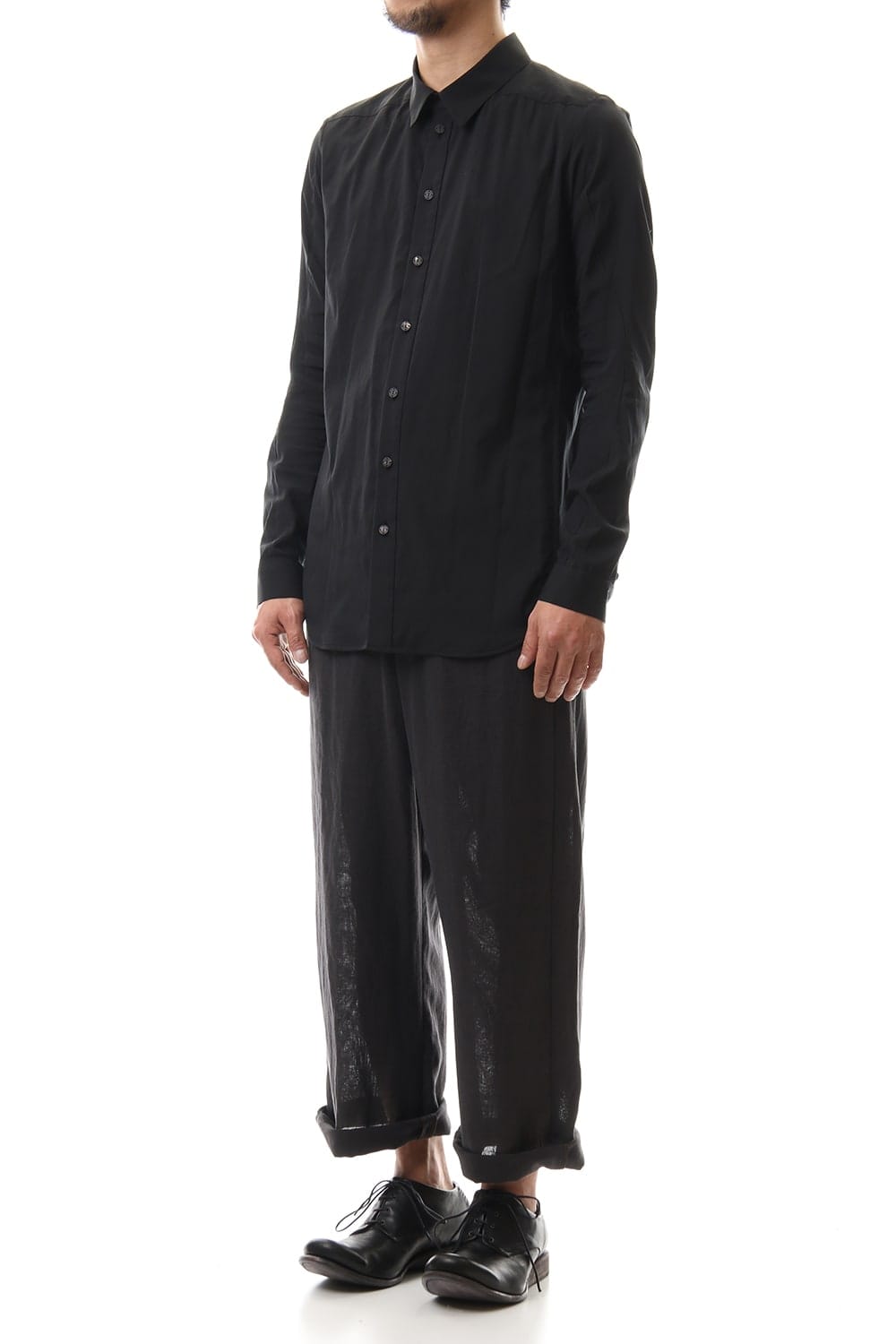 Shirt Silk cotton sandblast Black