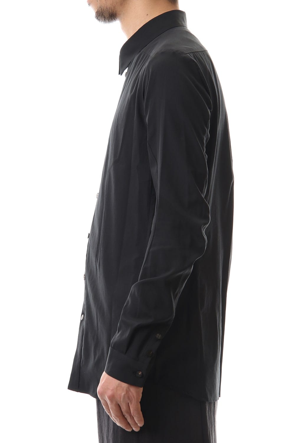 Shirt Silk cotton sandblast Black