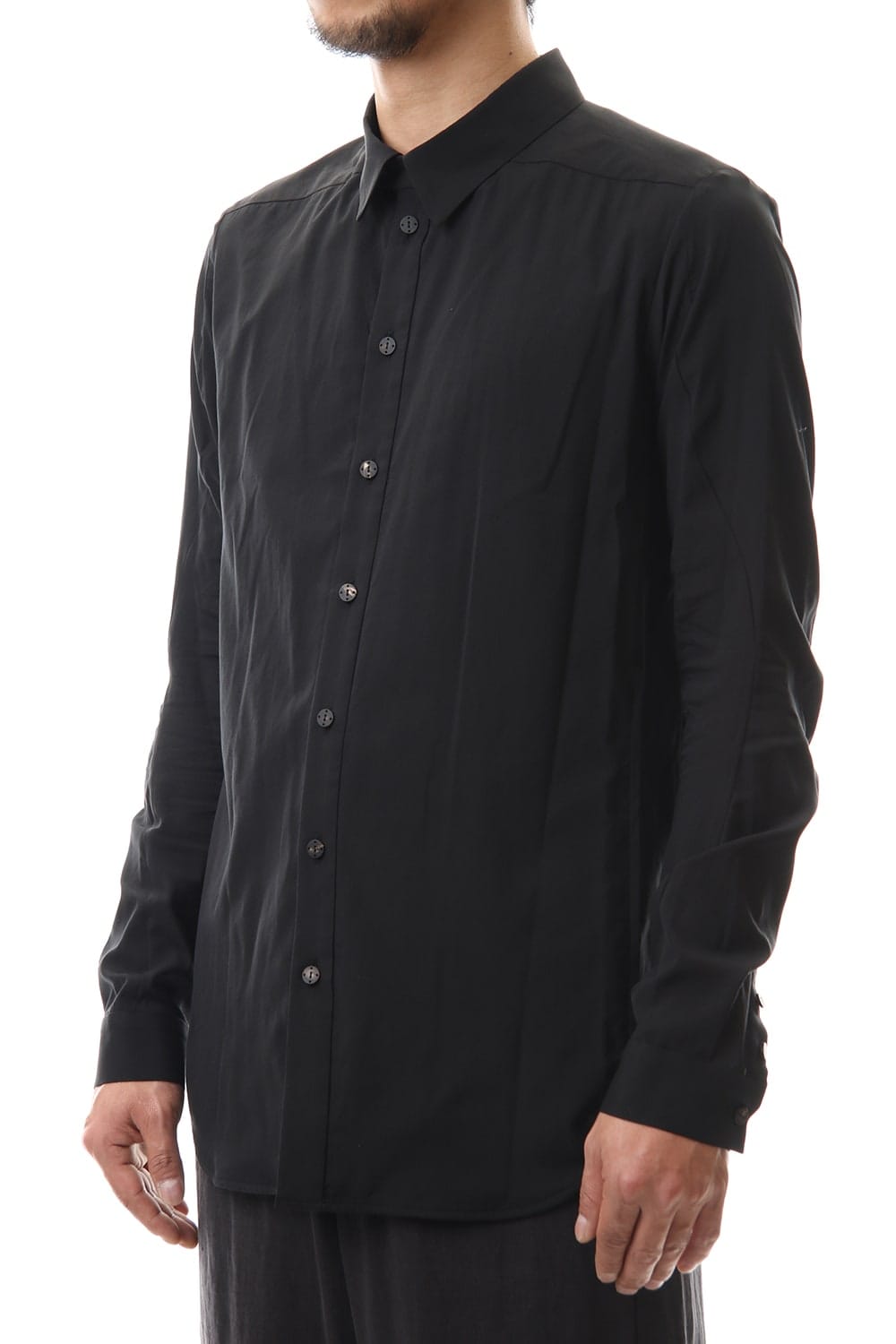 Shirt Silk cotton sandblast Black