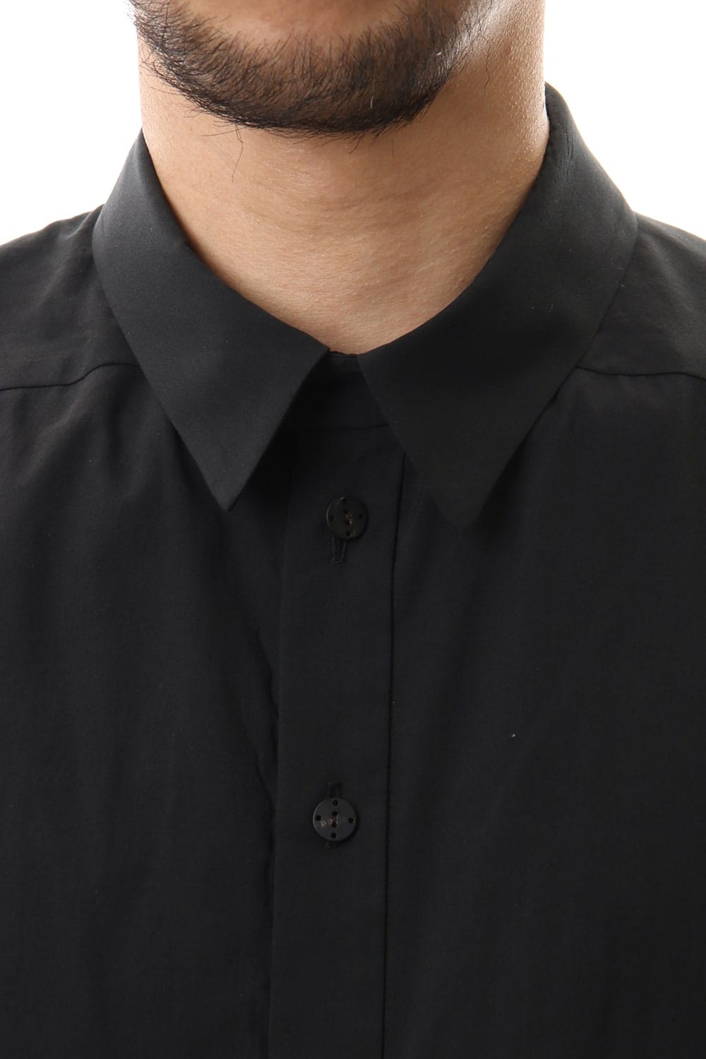 Shirt Silk cotton sandblast Black