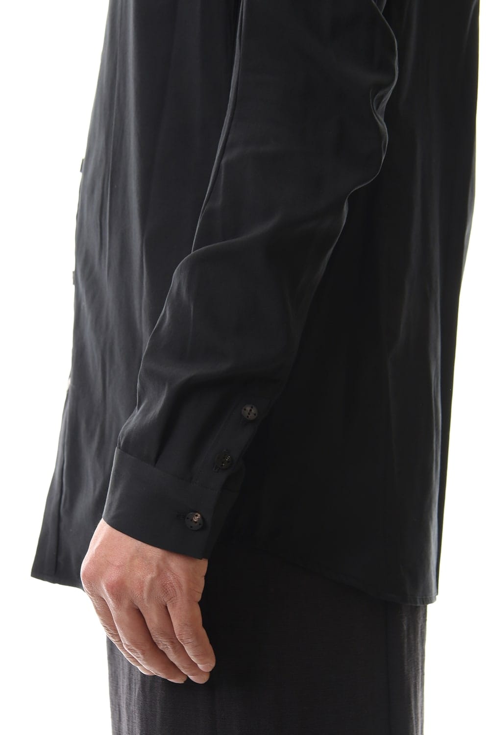 Shirt Silk cotton sandblast Black