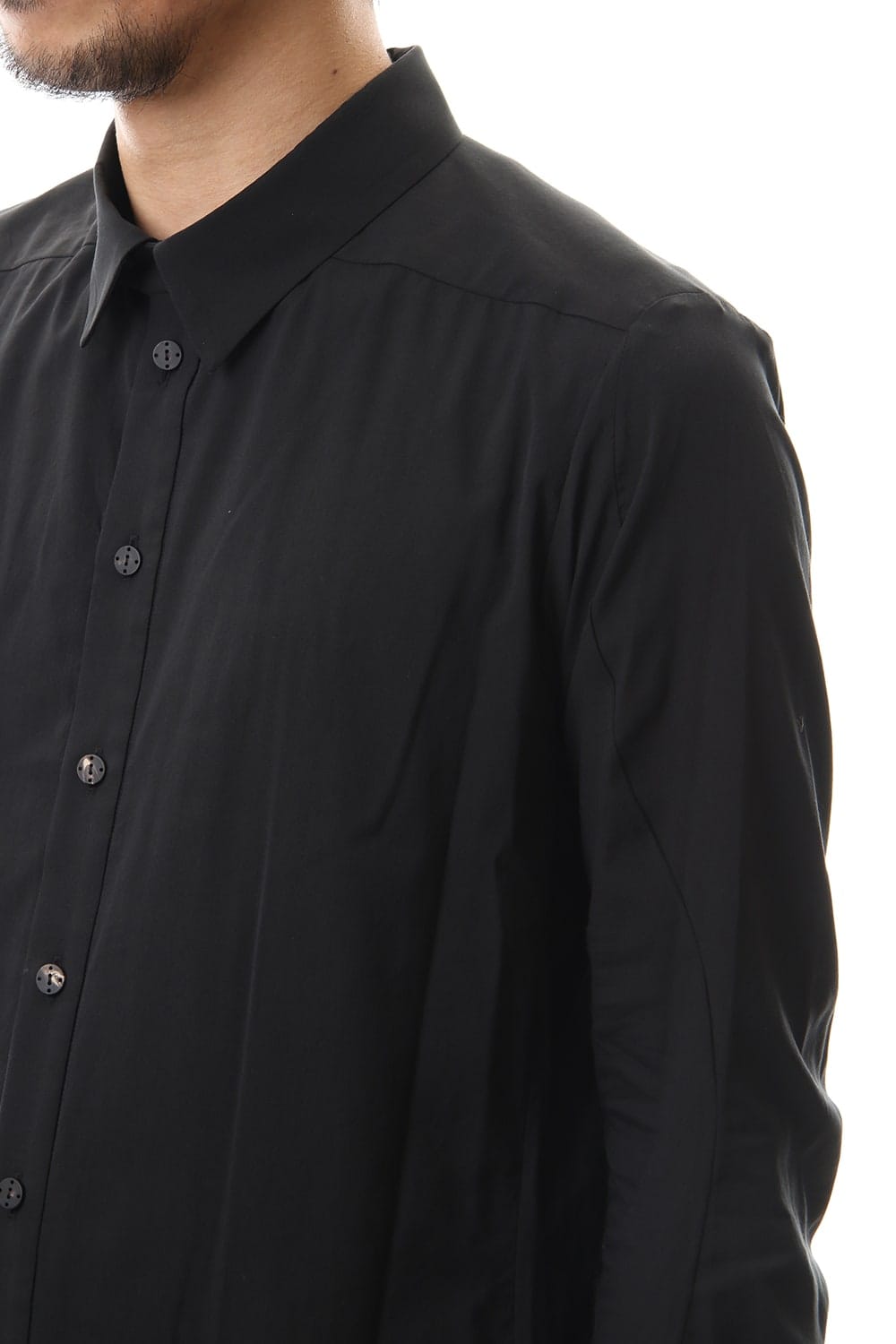Shirt Silk cotton sandblast Black