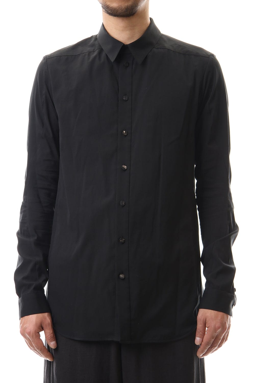 Shirt Silk cotton sandblast Black