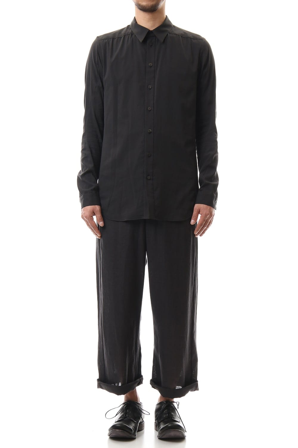 Shirt Silk cotton sandblast Charcoal