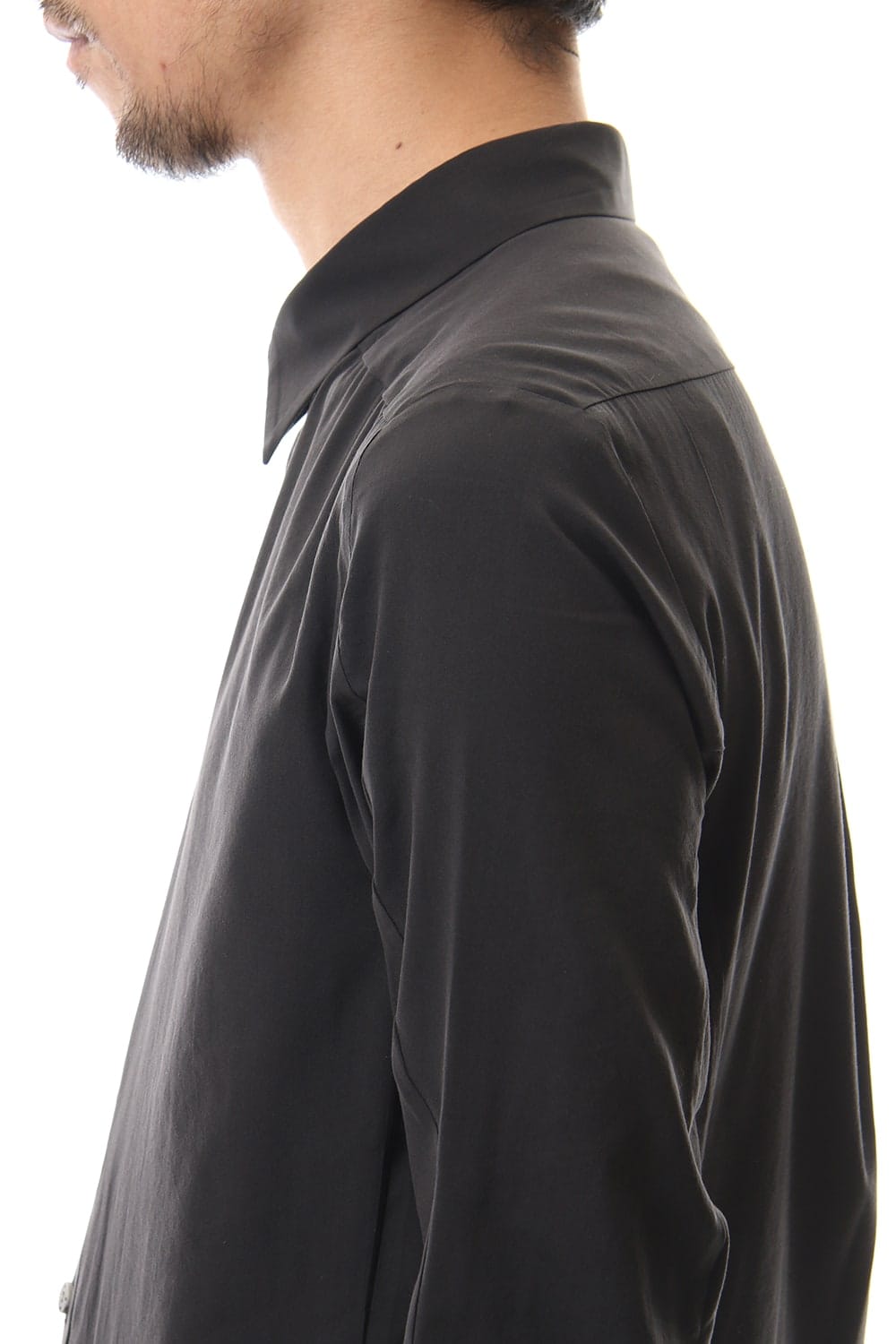 Shirt Silk cotton sandblast Charcoal