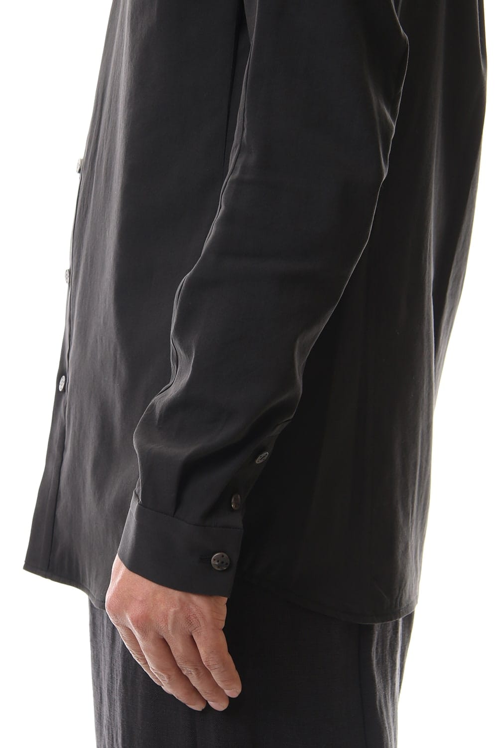 Shirt Silk cotton sandblast Charcoal