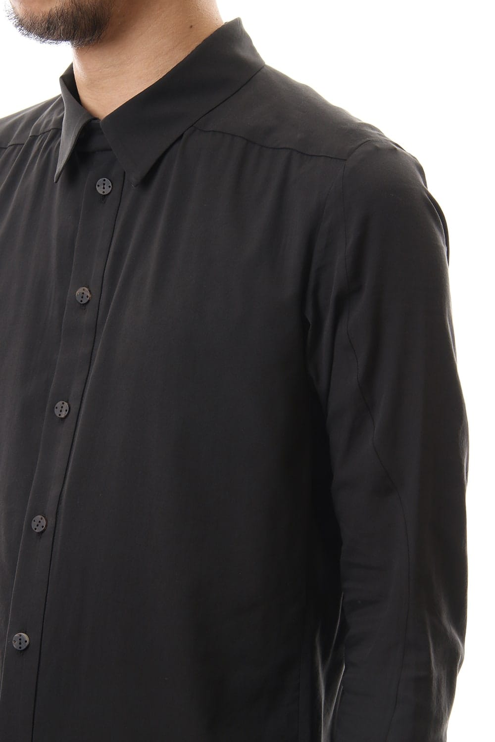 Shirt Silk cotton sandblast Charcoal