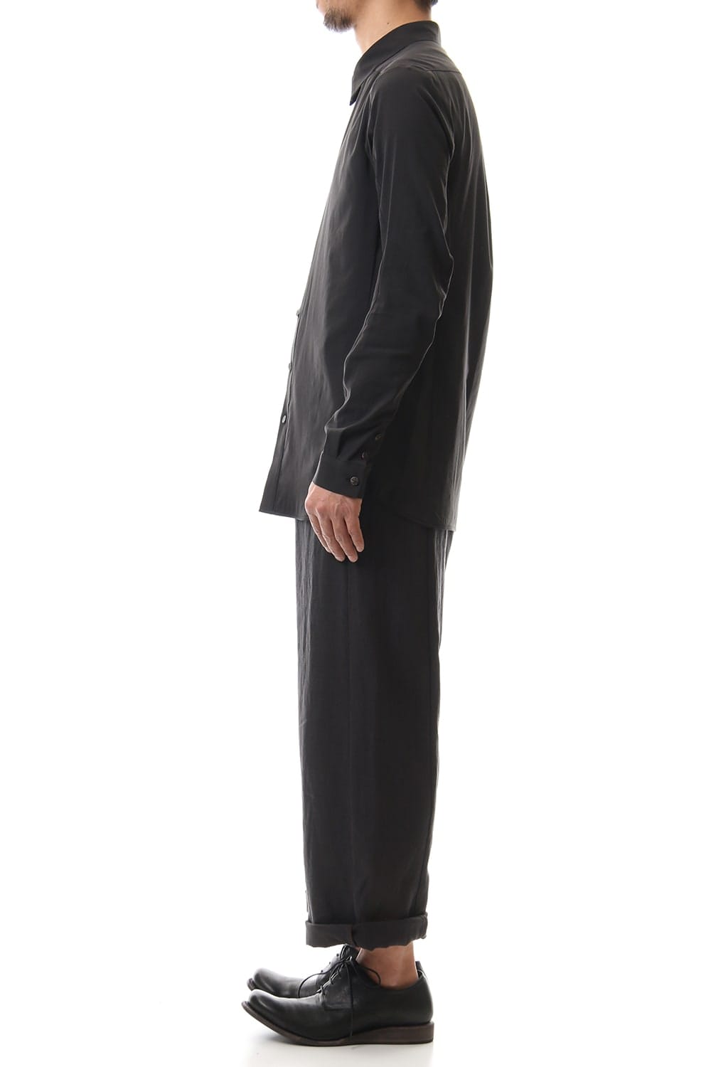 Shirt Silk cotton sandblast Charcoal