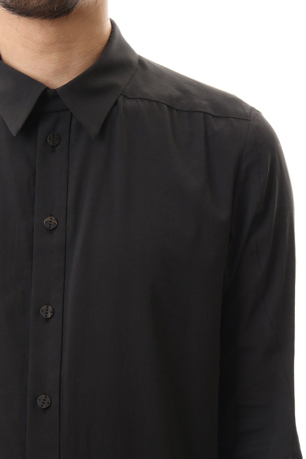 Shirt Silk cotton sandblast Charcoal