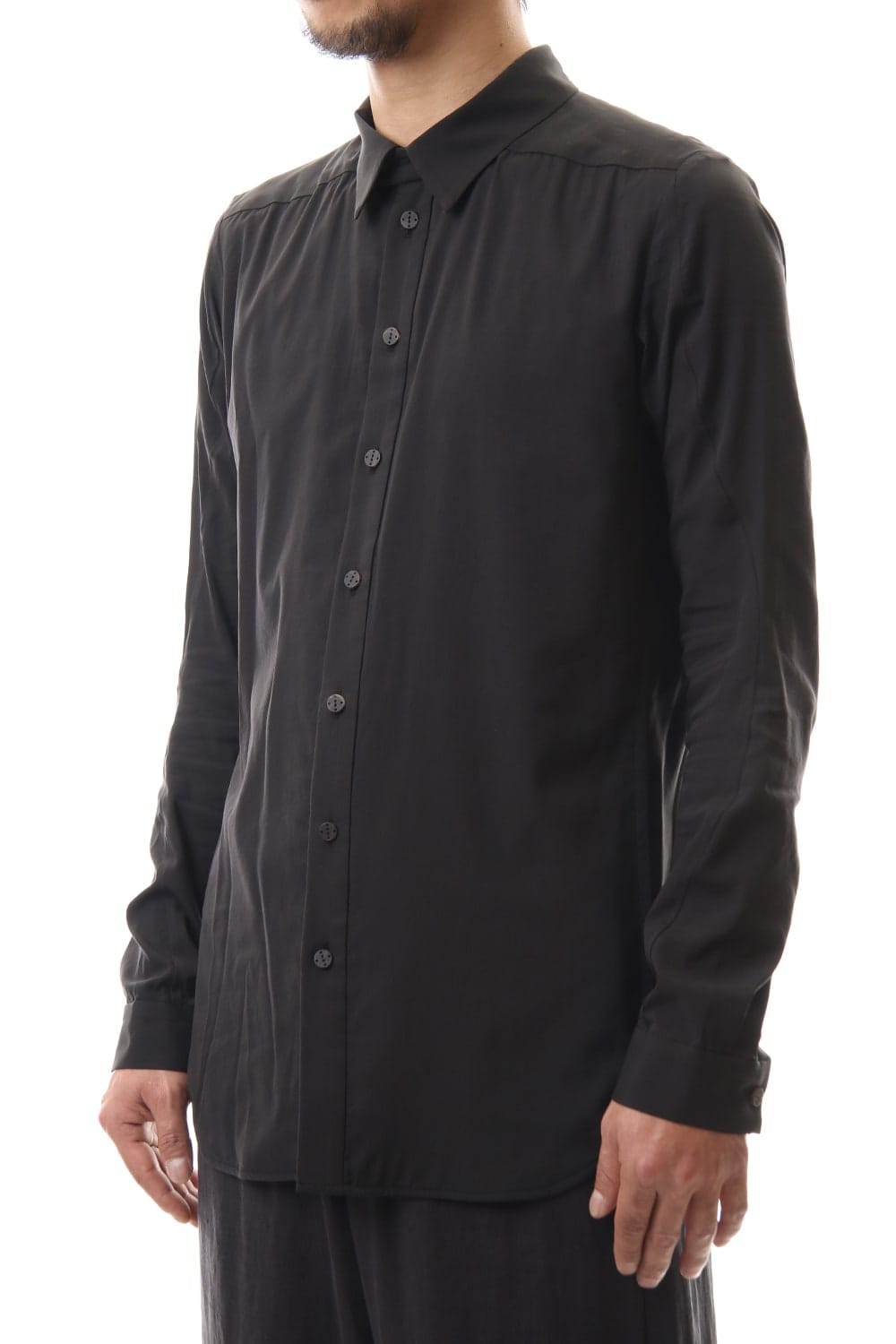 Shirt Silk cotton sandblast Charcoal
