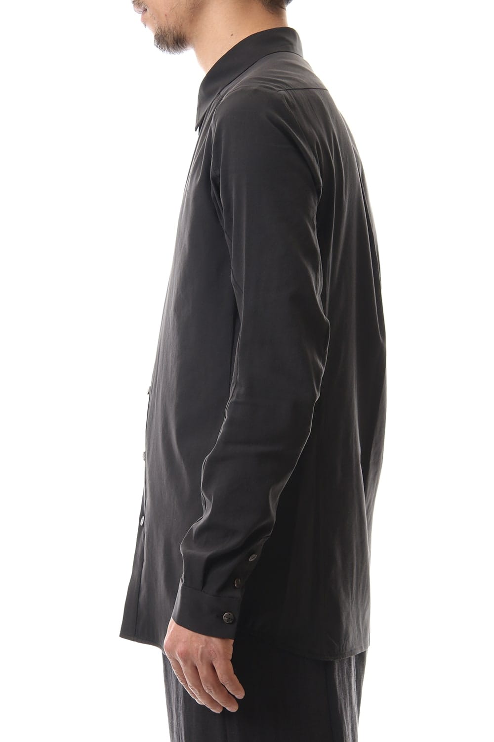 Shirt Silk cotton sandblast Charcoal