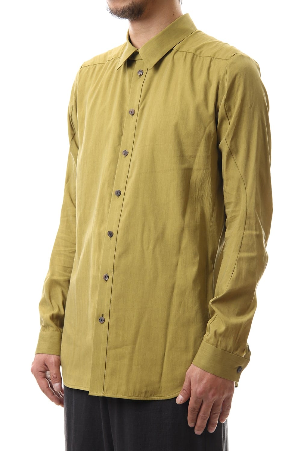 Shirt Silk cotton sandblast Dirty Yellow