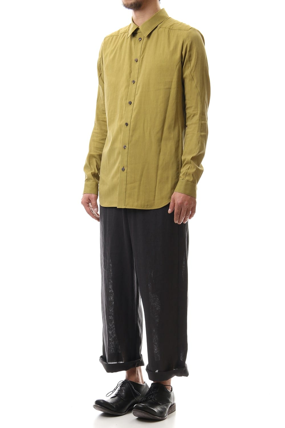 Shirt Silk cotton sandblast Dirty Yellow