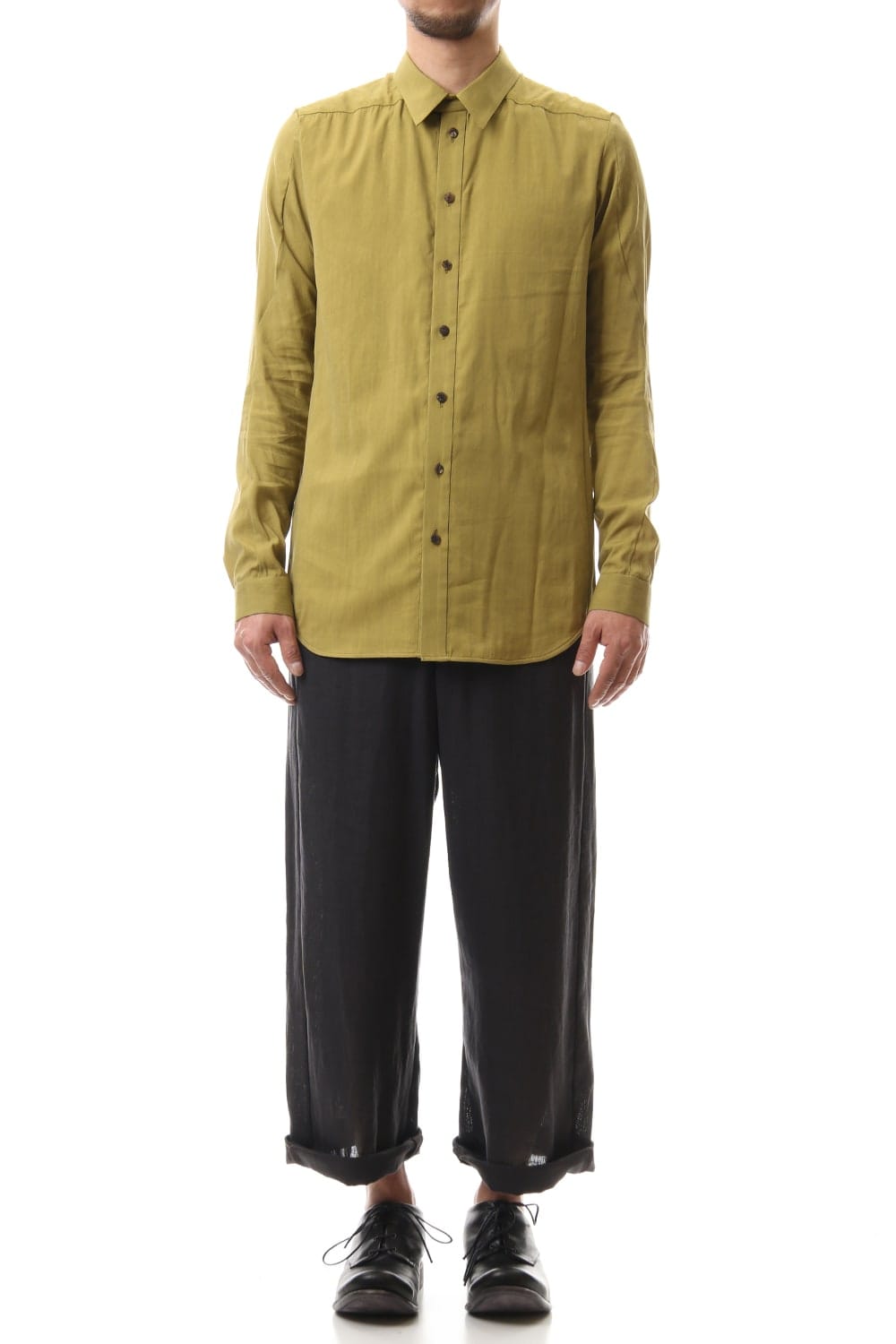 Shirt Silk cotton sandblast Dirty Yellow