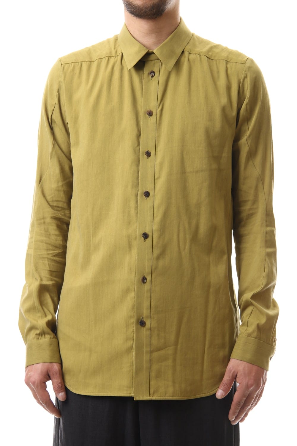 Shirt Silk cotton sandblast Dirty Yellow