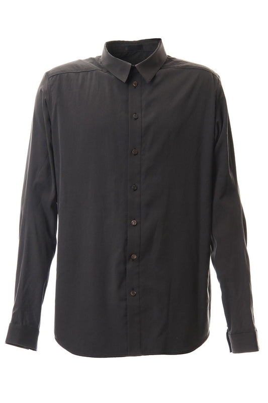 Shirt Silk cotton sandblast Charcoal