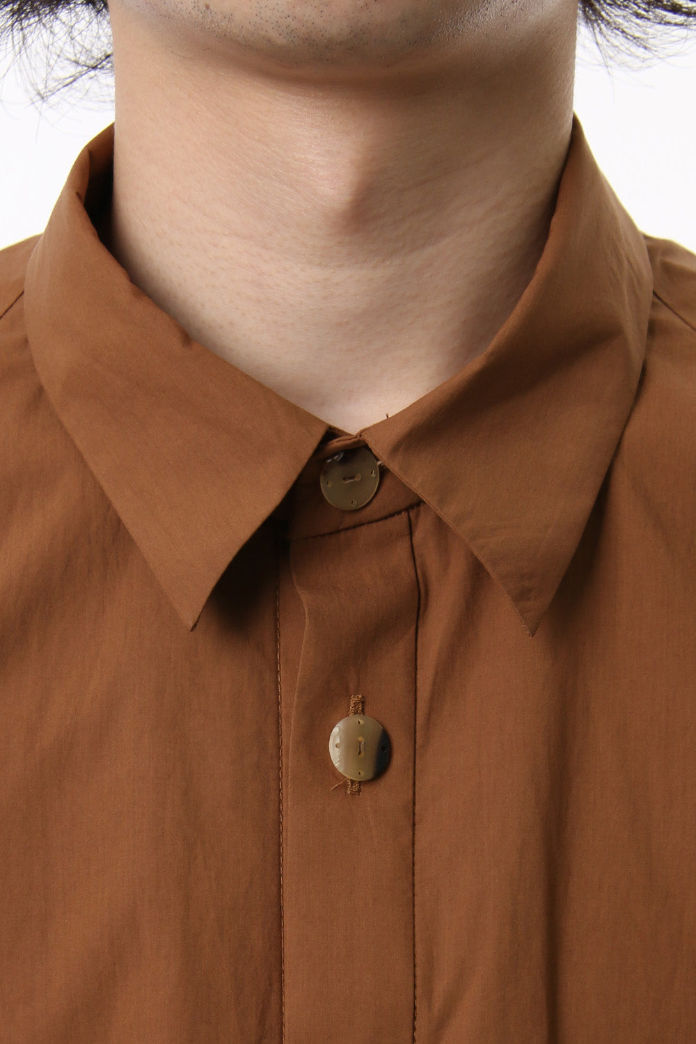 Short Sleeve Shirt Cotton Hard Wash - Camel