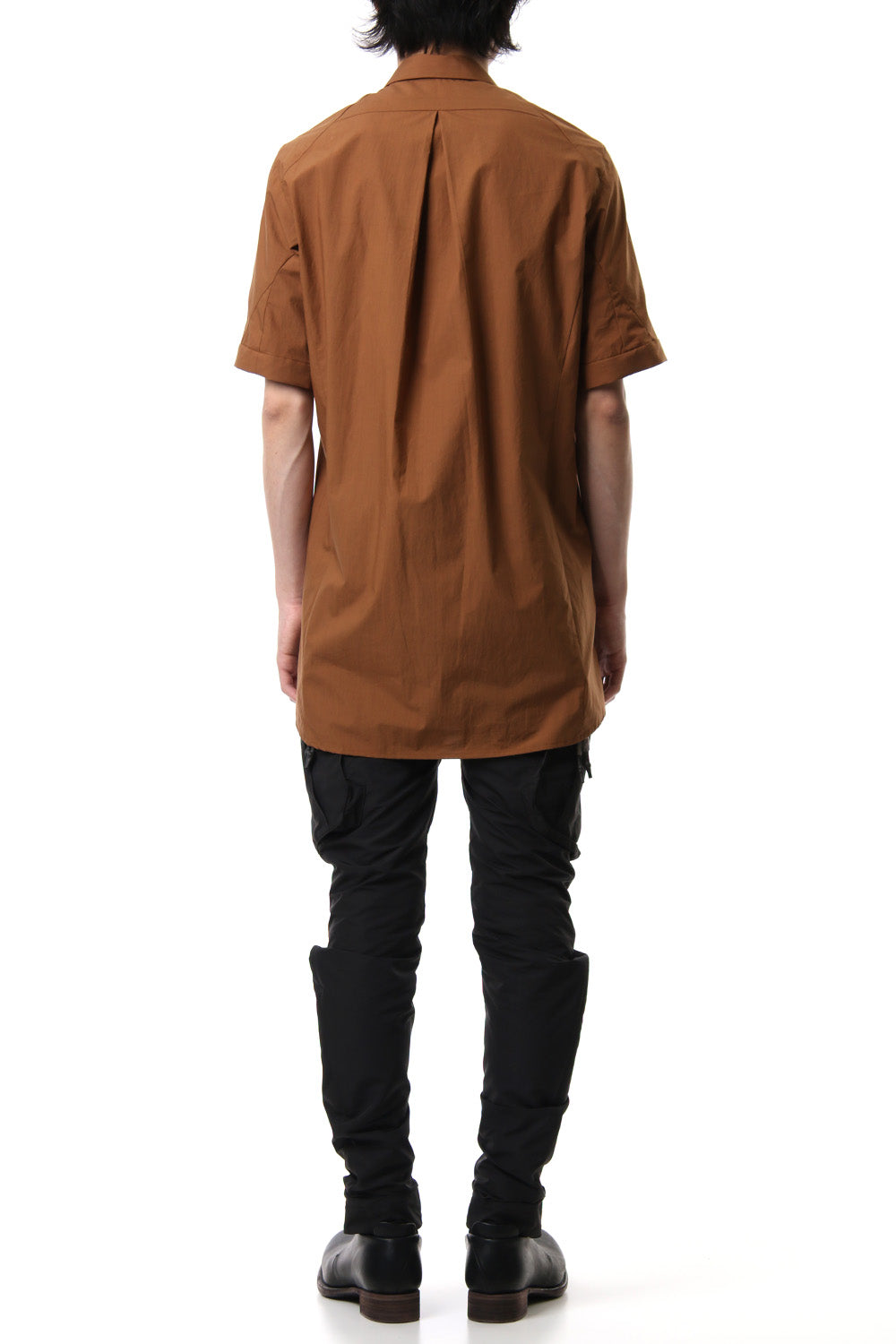 Short Sleeve Shirt Cotton Hard Wash - Camel