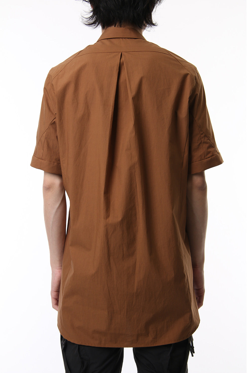 Short Sleeve Shirt Cotton Hard Wash - Camel