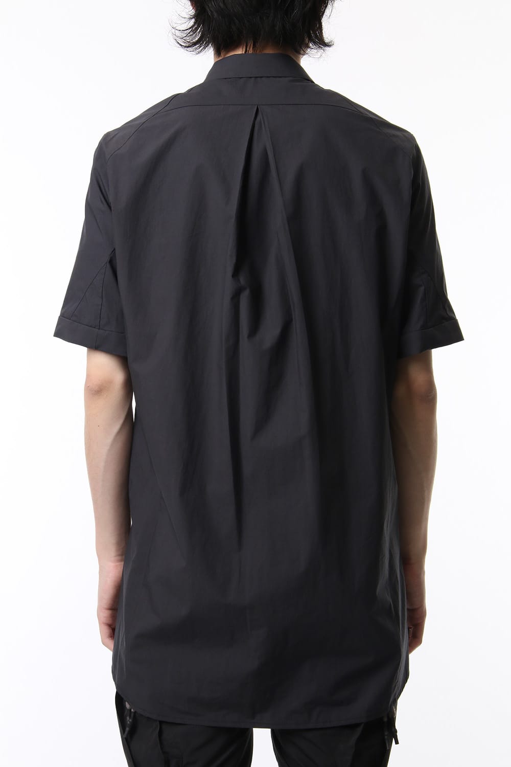 Short Sleeve Shirt Cotton Hard Wash - Charcoal