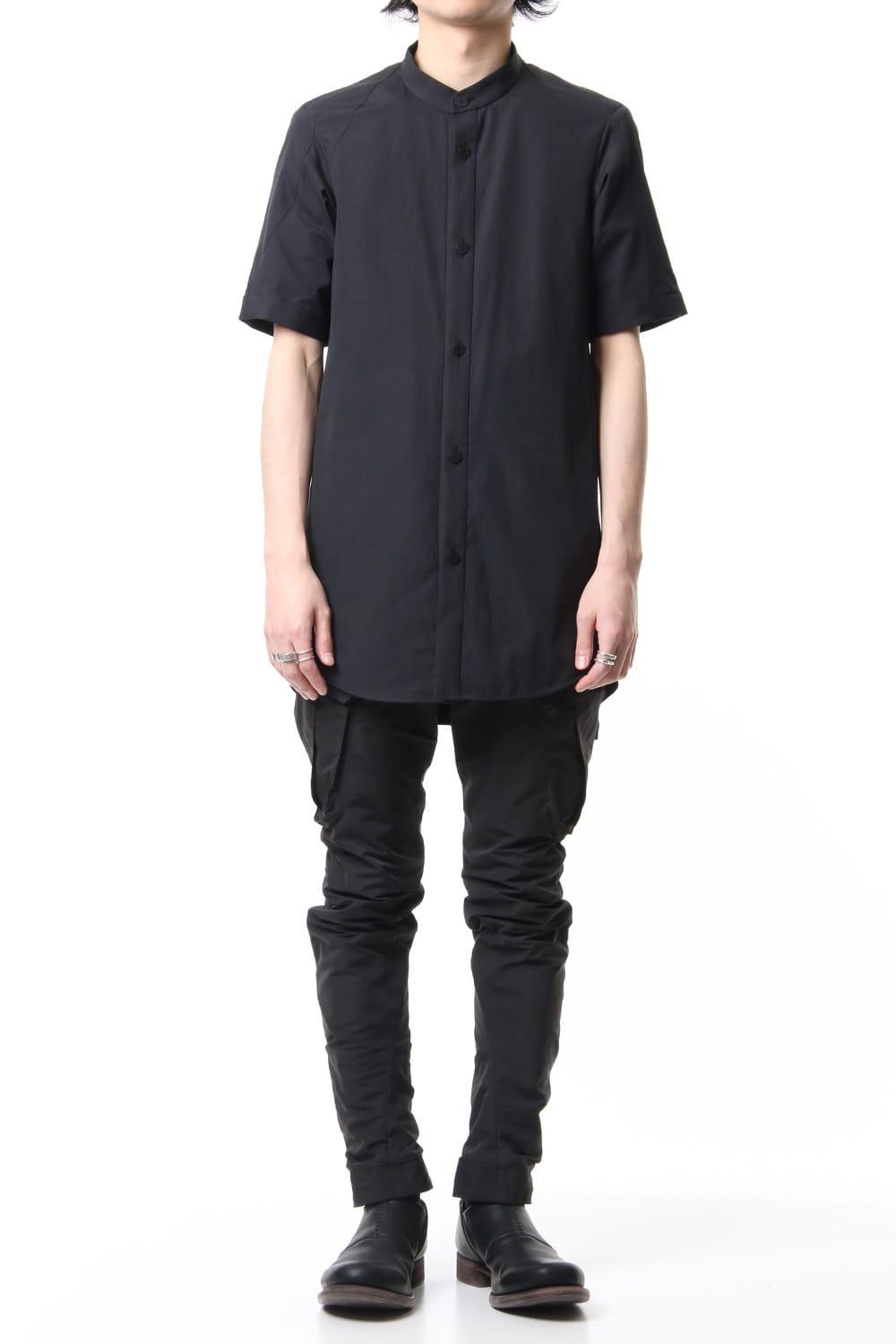 Short Sleeve Shirt Egyptian ( FINX ) Cotton - Black